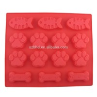 2 Pack Food Grade Large Mats Trays, Dog Paws & Bones Silicone Microwave Safe Cake Baking Pan